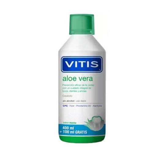 Vitis Aloe Vera Colutorio Sin Alcohol Sabor Menta 400+100ml
