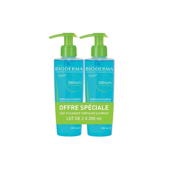 Bioderma Sébium gel Moussant Nettoyant Purifiant 2 X200 ml