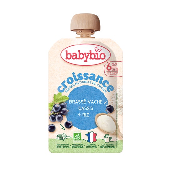 BabyBio Crecimiento Batido Grosella Negra Arroz +6M 100 g