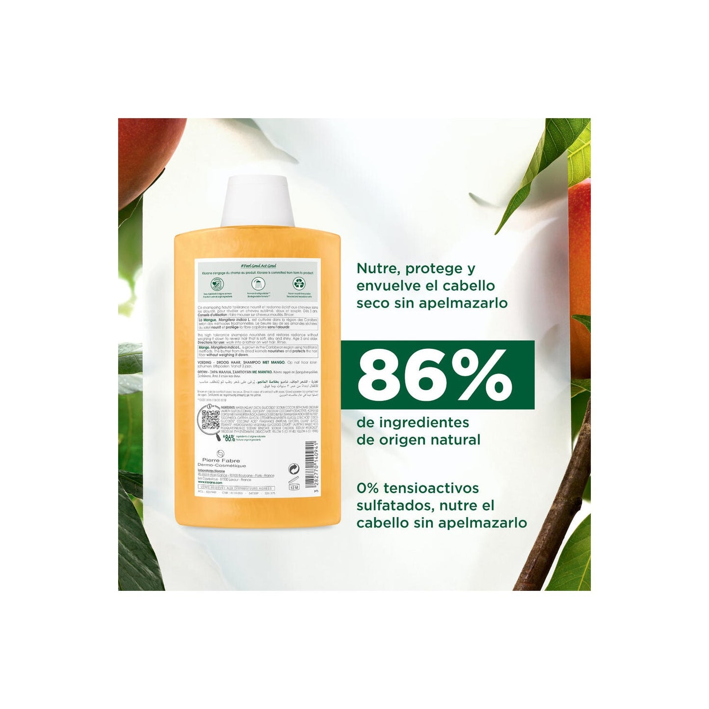 Klorane Champú al Mango 400ml