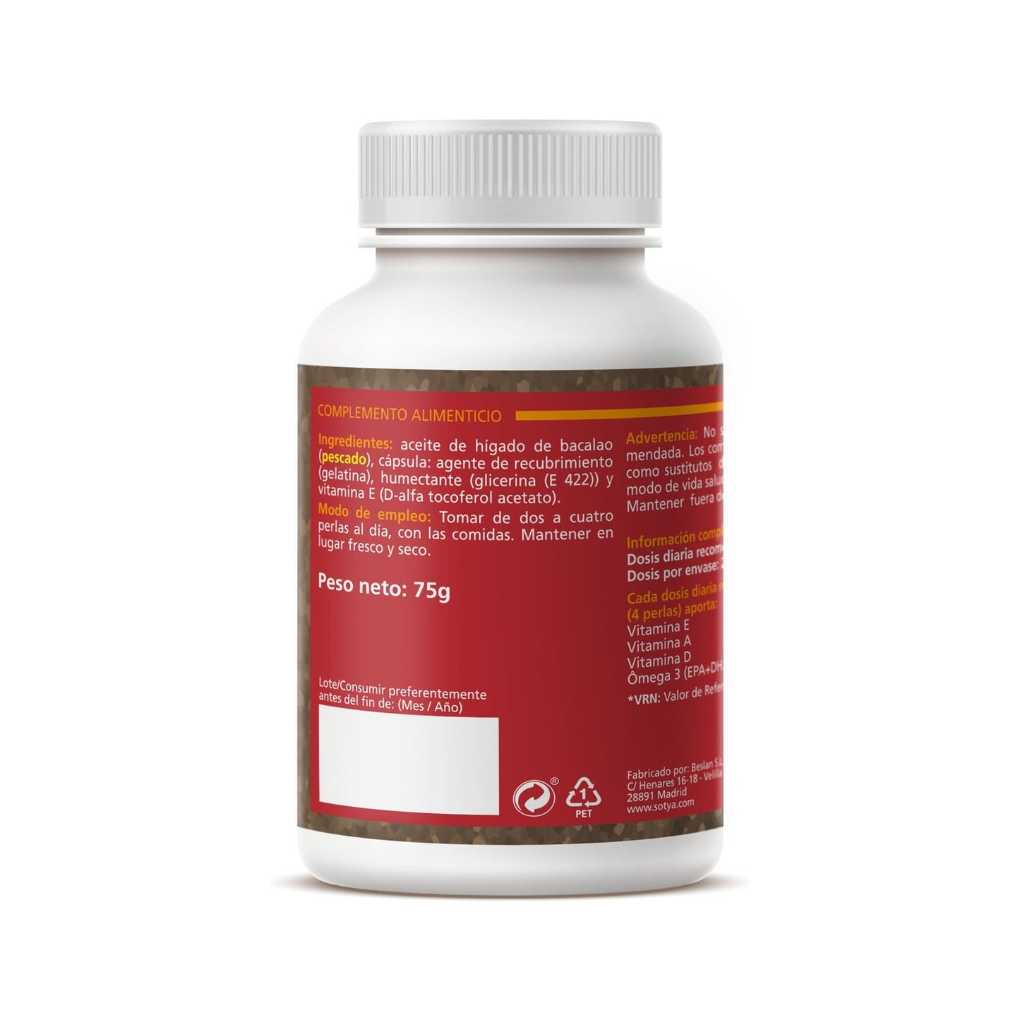Sotya Hígado de Bacalao 685mg 110 perlas