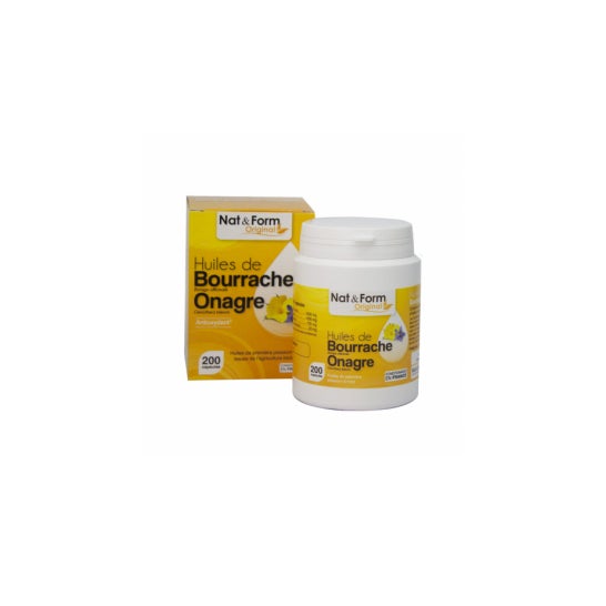 Aceite de onagra y de borraja de forma natural 200 cápsulas
