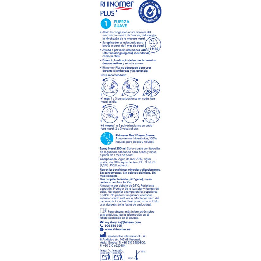 Rhinomer Plus Fuerza 1 Bebés y Adultos 200ml