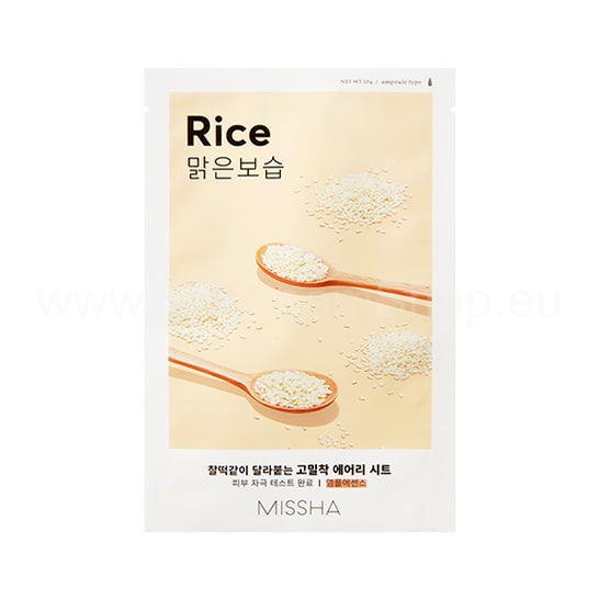Missha Airy Fit Mascarilla Facial Arroz Suavizante 19g