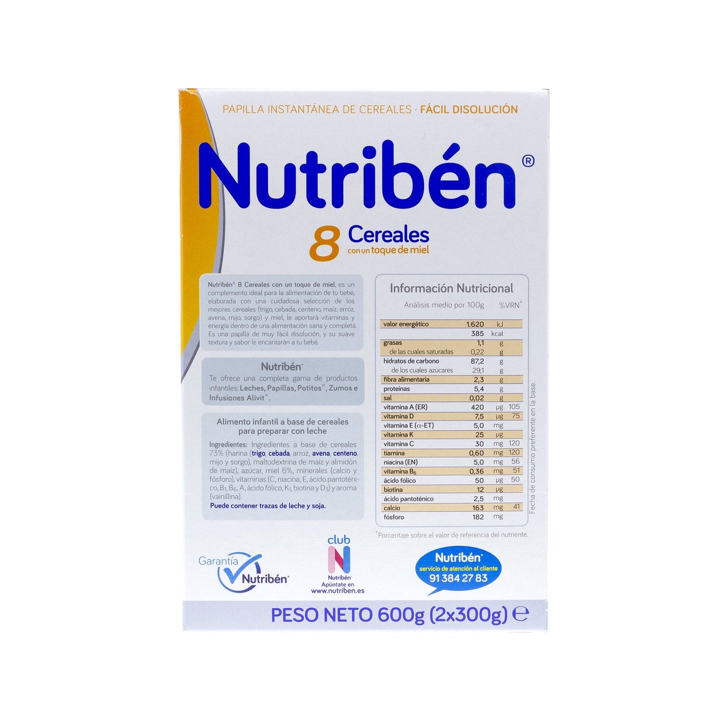 Nutribén® 8 Cereales y Miel 600gr