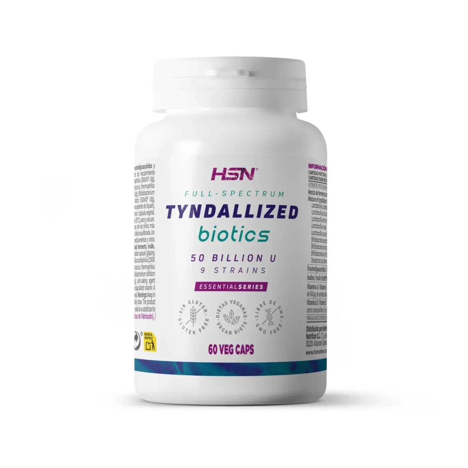 HSN Biotics Tindalizados 50 Billion U Espectro Completo 60vcaps