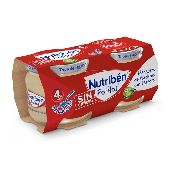 Nutriben Pack Potitos Menestra de Verduras Ternera 2x120 g