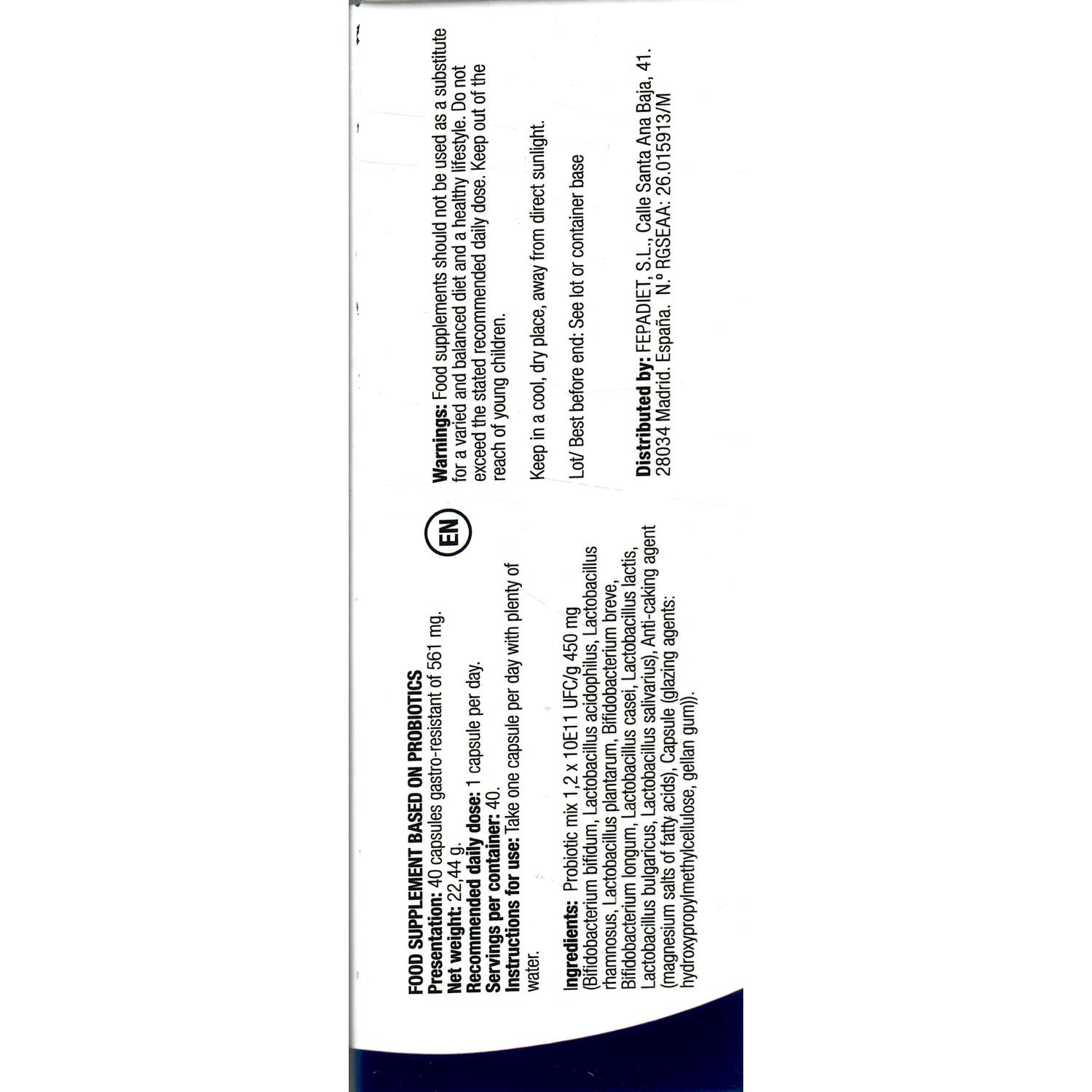Fepadiet Fepa-Probiotic 40caps