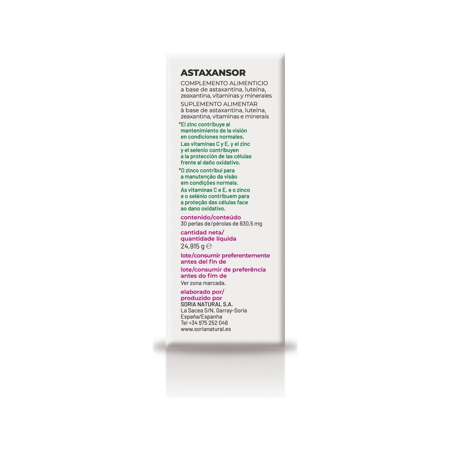 Soria Natural Astaxansor 30 perlas