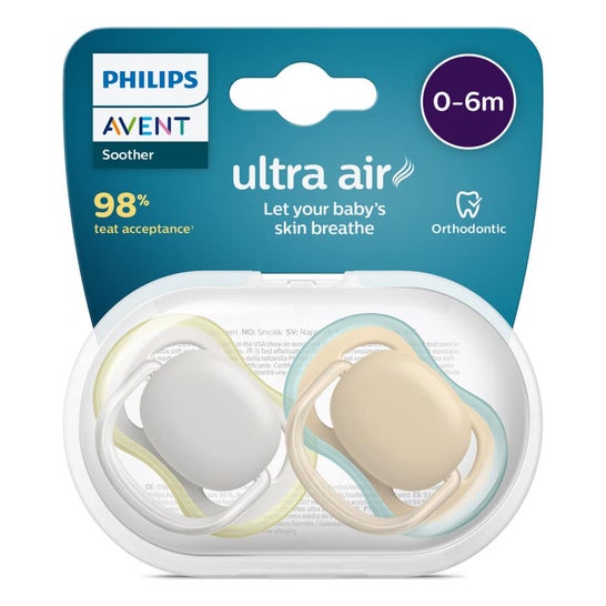 Philips Avent Chupete Ultra Air 0-6Meses Neutro 2uds