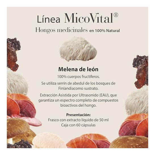100% Natural Micovital Melena León 60 caps