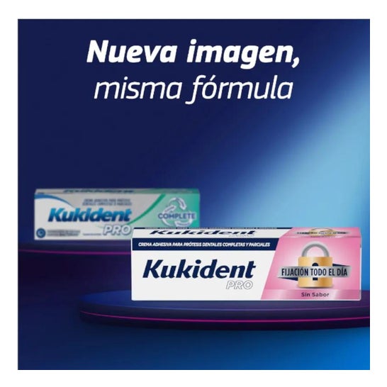 Kukident Pro Fijación Todo el Día sin Sabor 47g