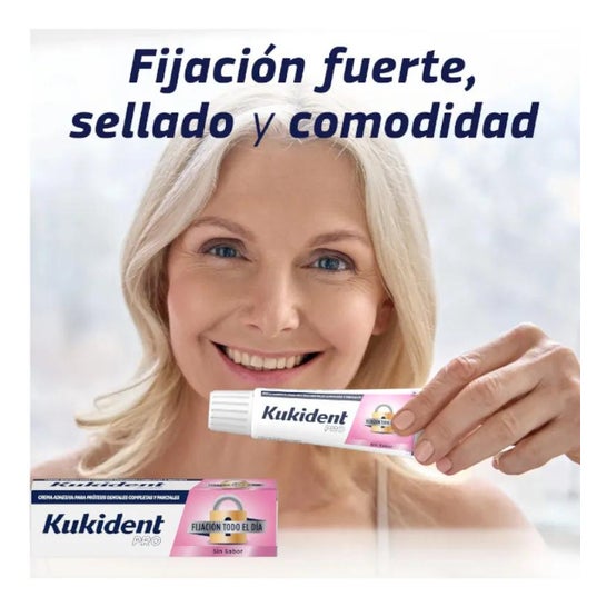 Kukident Pro Fijación Todo el Día sin Sabor 47g