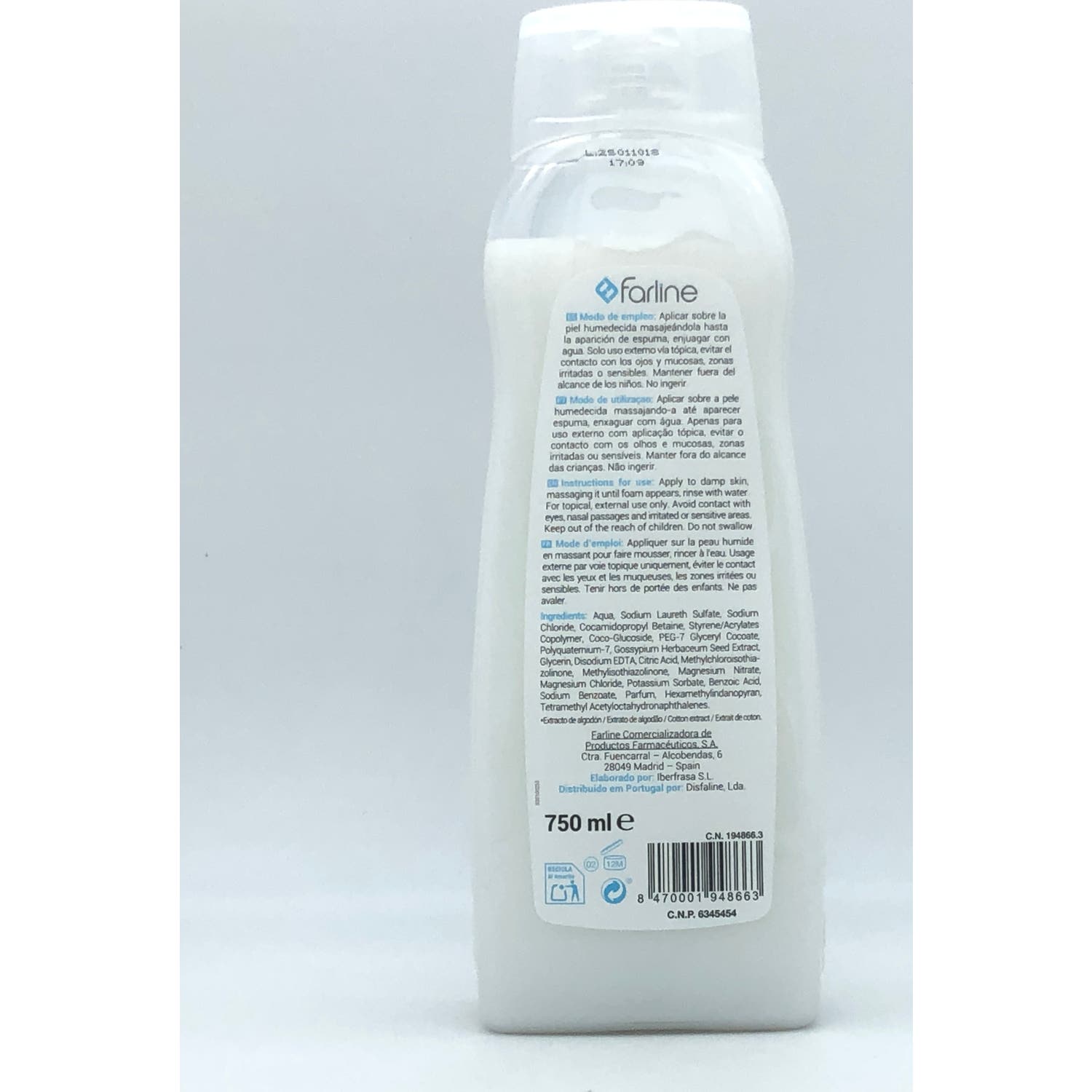 Farline Gel Algodon 750Ml