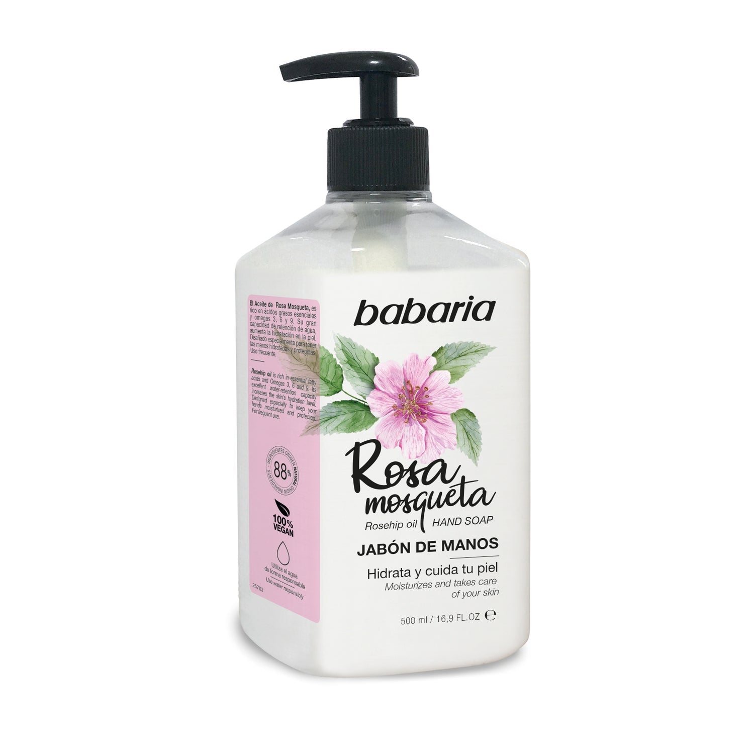 Sabonete para Mãos Babaria Rosa Mosqueta 500ml