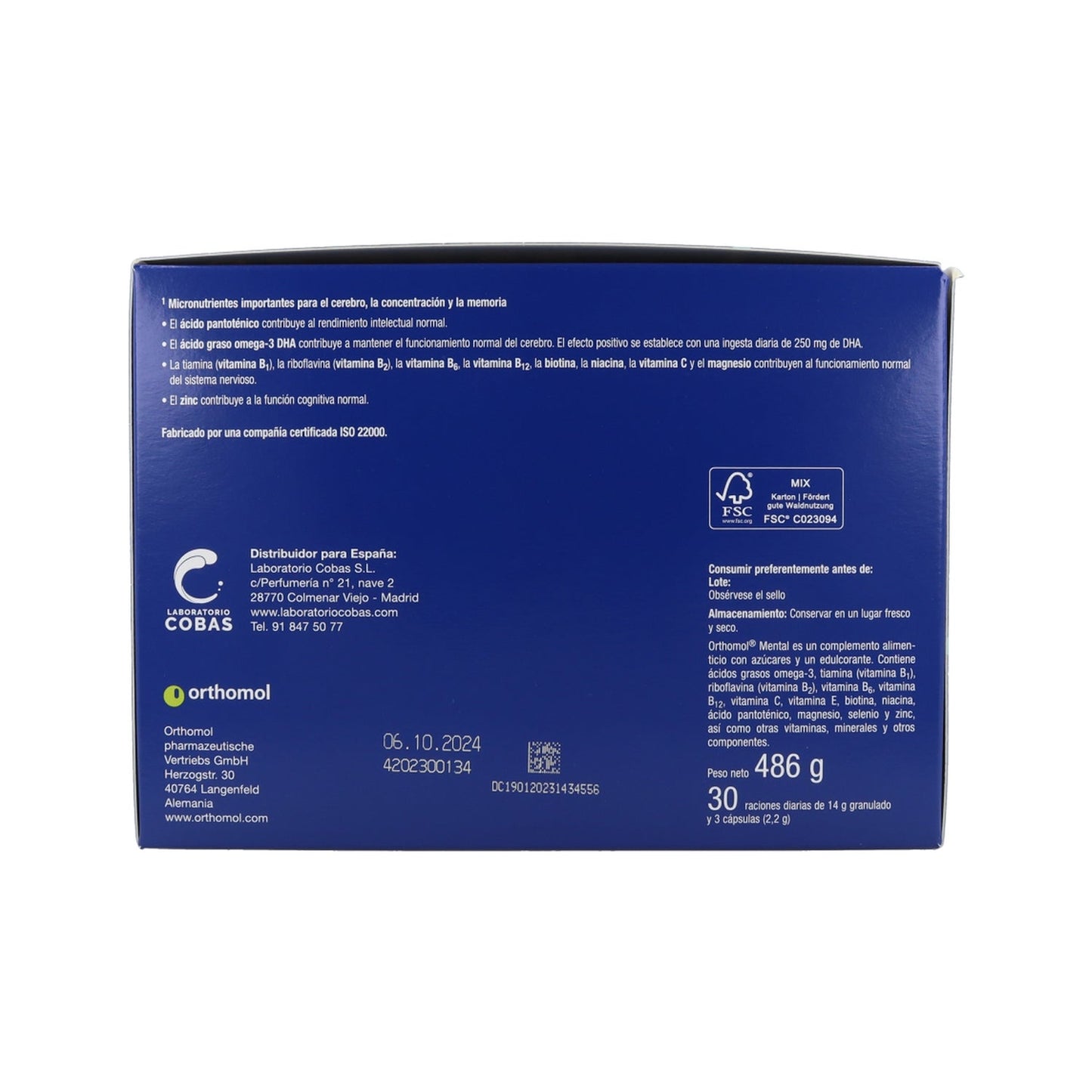 Orthomol Mental 30 comprimidos
