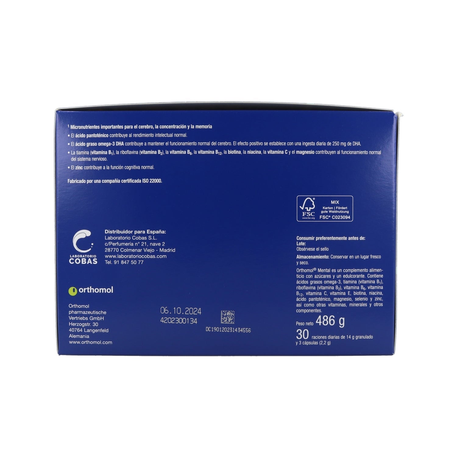 Orthomol Mental 30 comprimidos