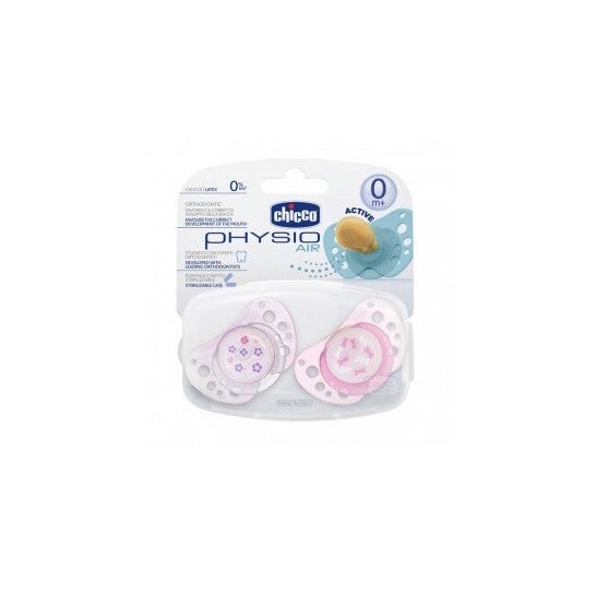Chicco® chupete physio air tetina látexc 6-12 meses 2uds