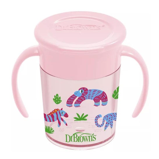 Dr Brown's Vaso 360 sin Boquilla Rosa 1ud