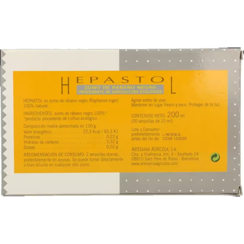 Plantis Hepastol Zumo de Rabano Negro 20 viales de 10ml