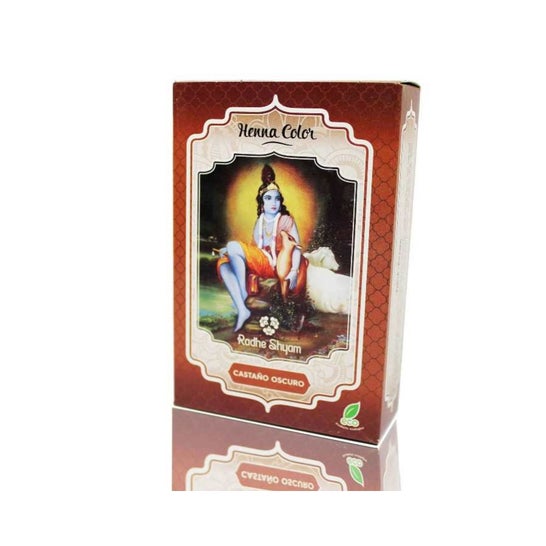 Radhe Shyam Hena Tinte Natural Castaño Oscuro Polvo 100gr