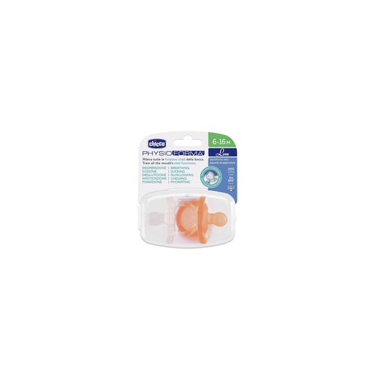 Chicco Physioforma Luxe Silicona Chupete 6-16 M Naranja gris 2 uds