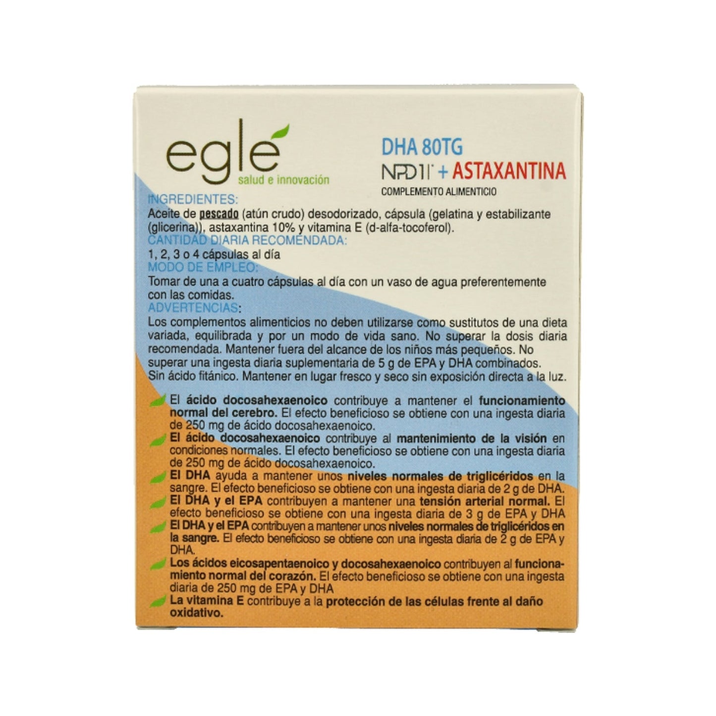 Egle NPD1 DHA 80TG Astaxantina 60caps
