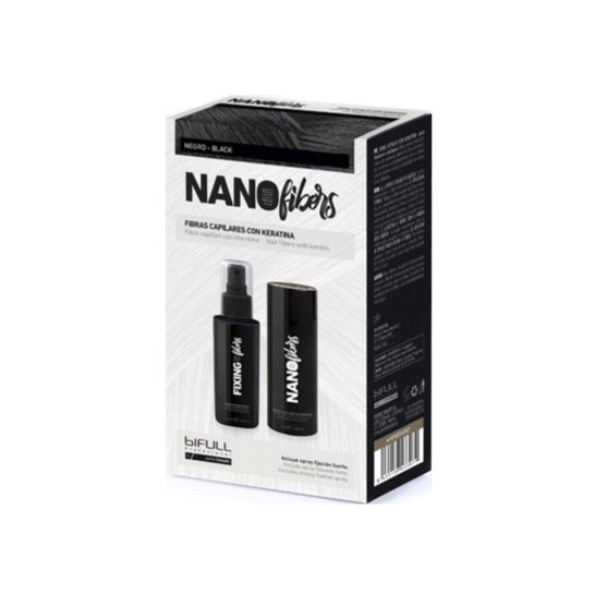 Bifull Nanofibers Pack Fibras Capilares con Keratina Negro 1 ud