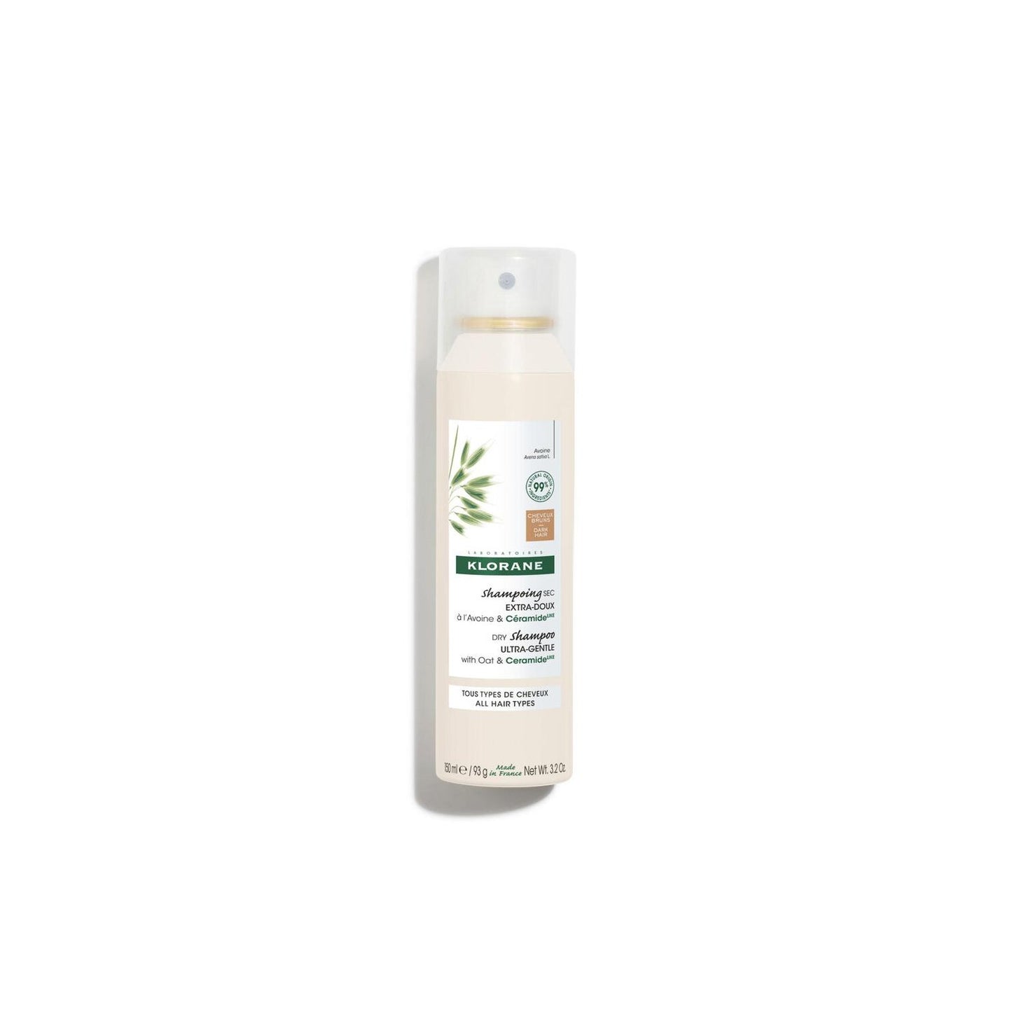 Klorane Champú Seco Leche de Avena Cabello Castaño 150ml