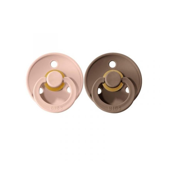 Bibs Pack Chupetes Látex 0-6m Dark Oath e Blush T1 2 Unidades