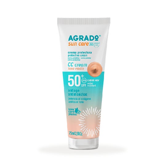 Agrado Protective Cream CC Cream Spf50+ Medium Tone 75ml