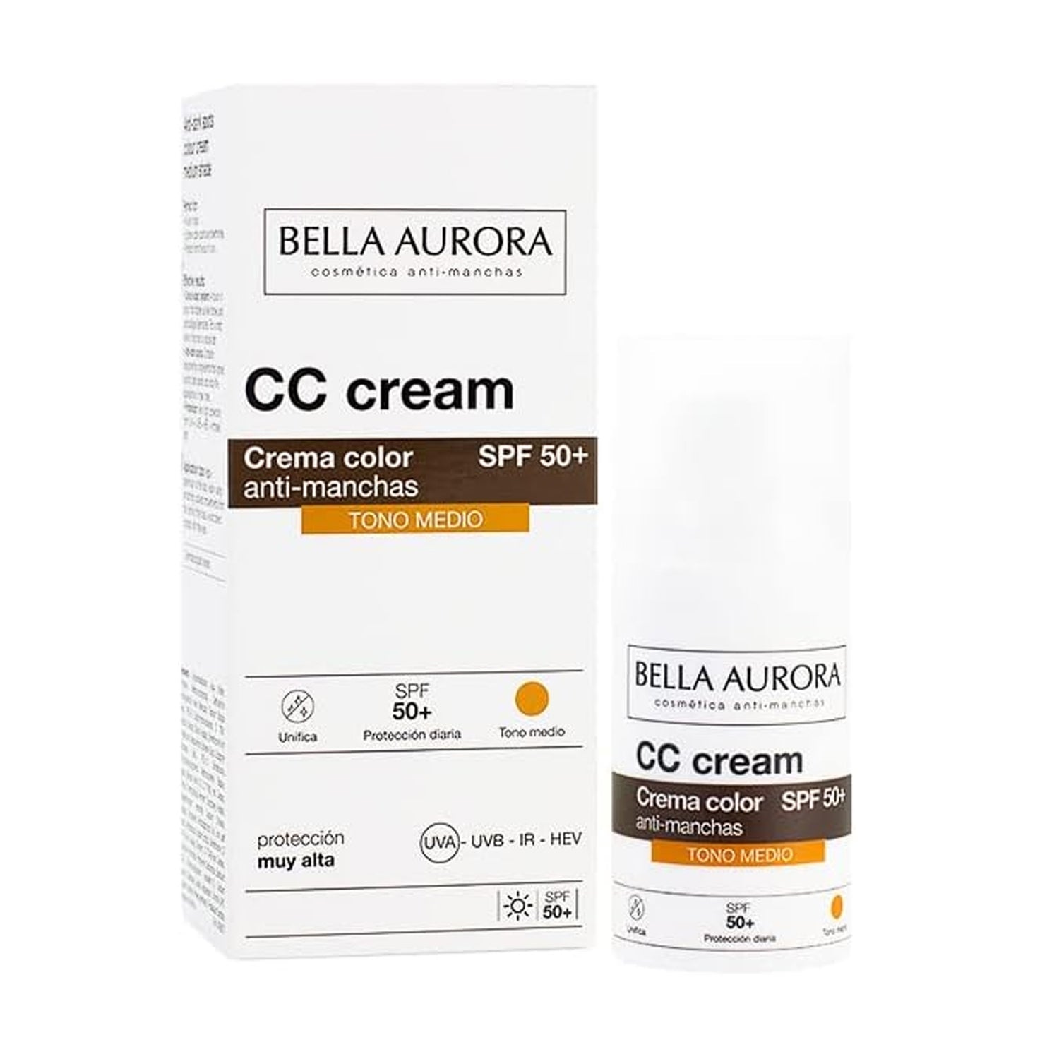 Bella Aurora Cc Cream Crema Color Anti-Manchas Spf50+ Tono Medio 30 ml