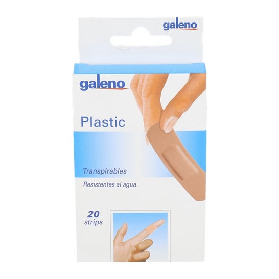 Galeno Tiras Protec Plastic Aposito Adhesivo 20 U 2 Tamaños Col