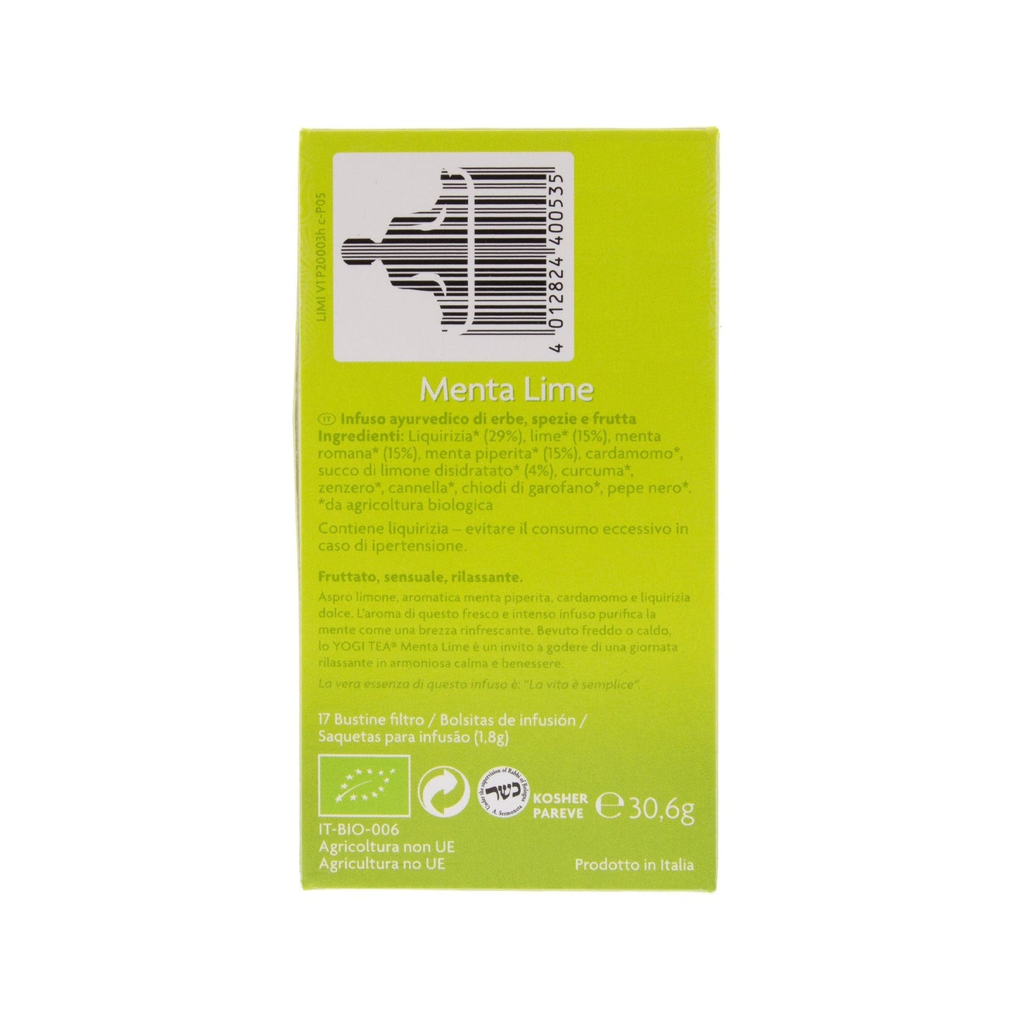 Yogi Tea lima y menta 17 bolsas