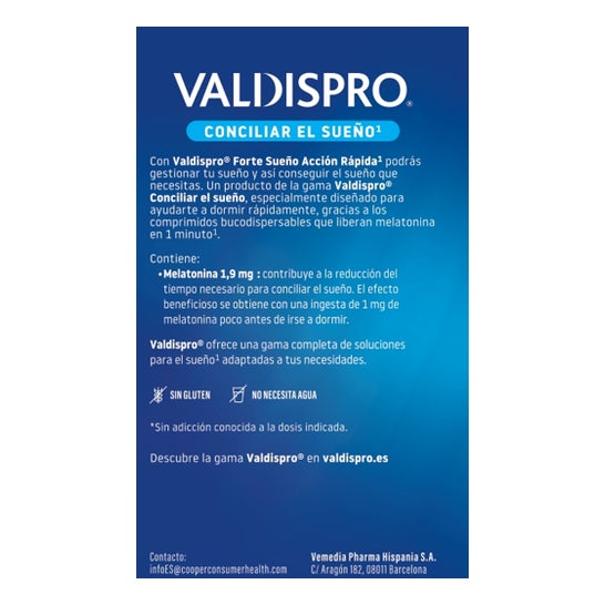Valdispro Forte Sueño Acción Rápida 40comp