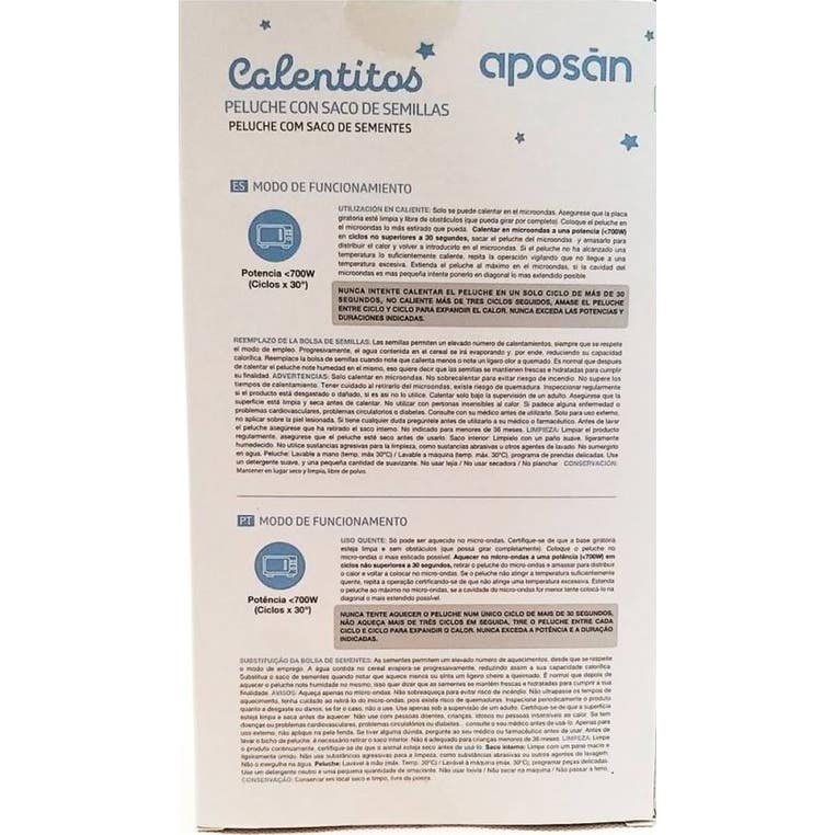 Aposan Calentito Peluche Oso 1 ud