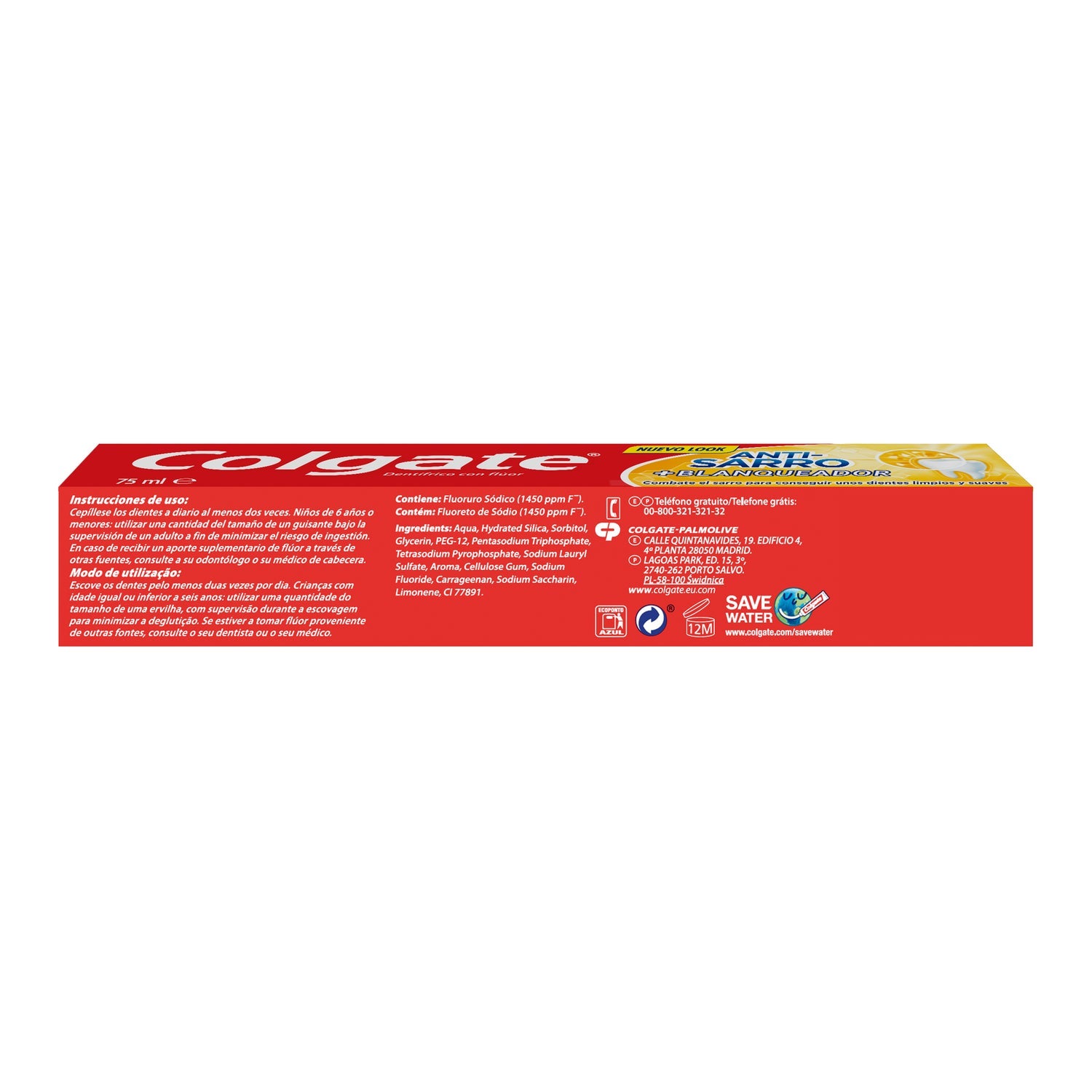 Colgate Pasta de Dientes Antisarro + Blanqueador 75ml
