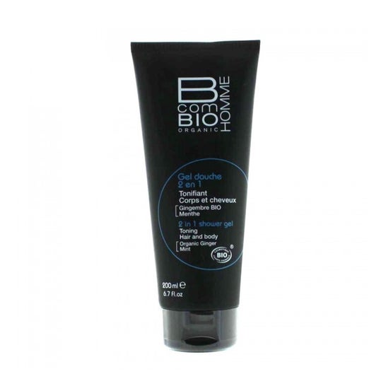 BcomBio Gel de ducha para hombre 2 en 1 Tónico Corporal y Capilar 200 ml