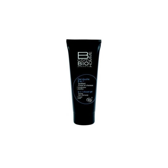 BcomBio Gel de ducha para hombre 2 en 1 Tónico Corporal y Capilar 200 ml