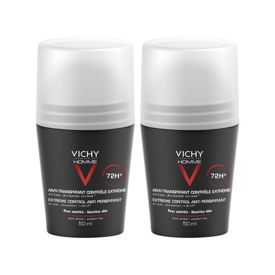 Vichy Homme Desodorante Antitranspirante Control Extremo 72h Roll-on 2x50ml