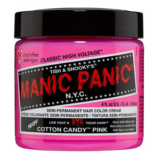 Manic Panic Semi-Permanent Hair Color Cream Cotton Candy Pink 118 ml