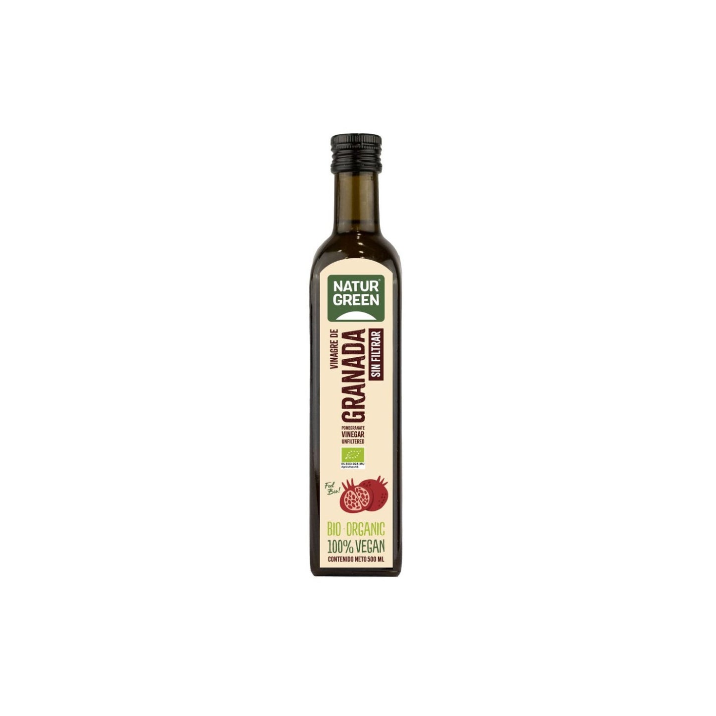 NaturGreen Vinagre de Granada sin Filtrar Bio 500ml