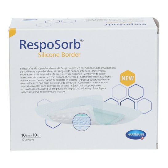 Resposorb Silicone Border Apósito 10x10cm 10uds