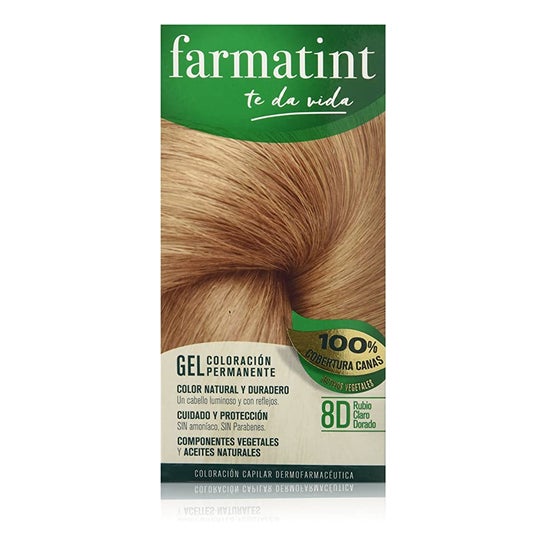 Farmatint Gel 8D Rubio Claro Dorado 135ml