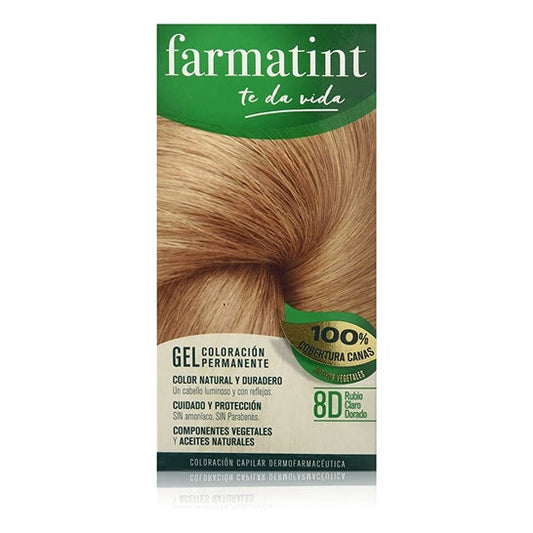 Farmatint Gel 8D Rubio Claro Dorado 135ml