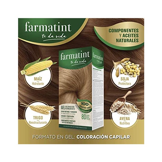 Farmatint Gel 8D Rubio Claro Dorado 135ml