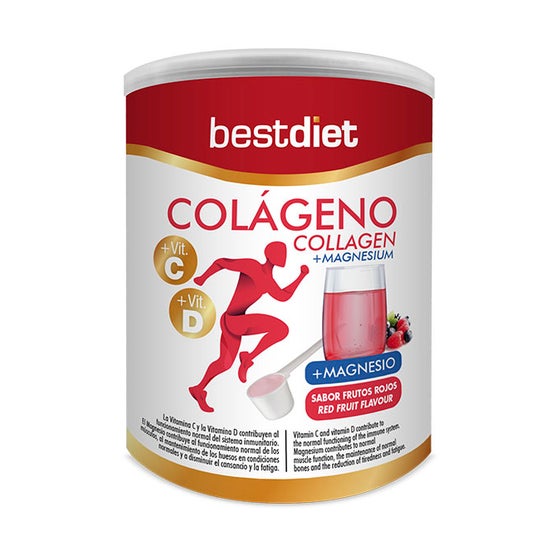 Best Diet Colágeno Magnesio Polvo Frutos Rojos 250g