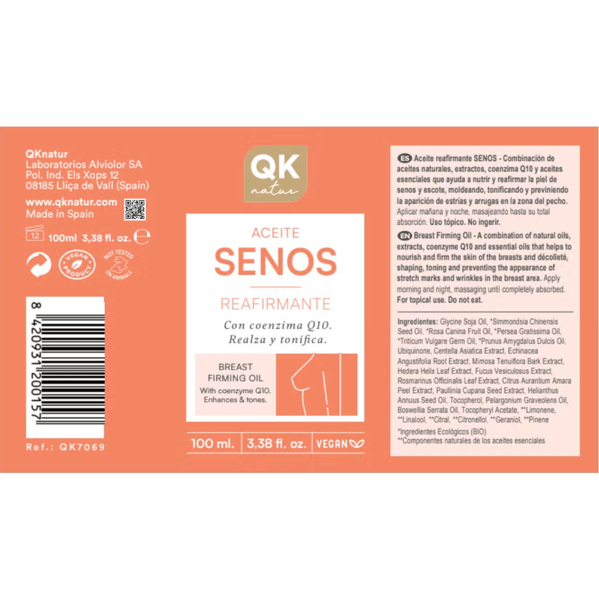 QKnatur Aceite Senos Reafirmante 100ml