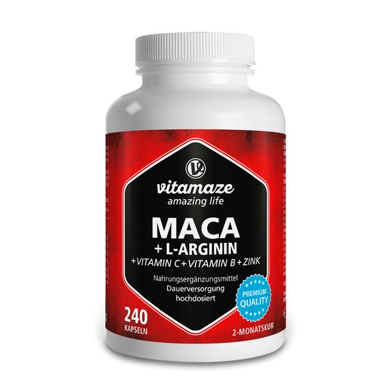 Vitamaze Maca + L-Arginina + Vitaminas C&B+ Zinc 240caps