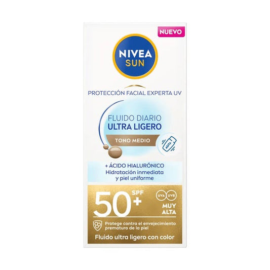 Nivea Sun Fluido Diario Protección Facial Spf50 Medio 40ml